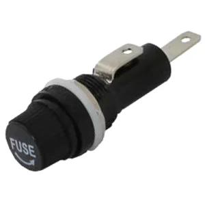 696581 – Water-Resistant Panel Mount AGC Fuse Holder with Screw Cap – .250 Push-On Terminals