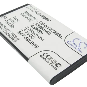 CS-KY6725SL : Battery for Kyocera Hydro Vibe, C6725, C6730 and others – Replaces Kyocera SCP-59LBPS