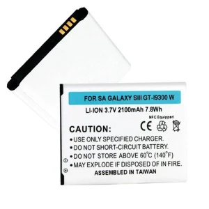 Cell Phone Battery – SAMSUNG GALAXY S III GT-I9300 3.8V 2.1Ah LI-ION BATTERY W/ NFC / BLI-1258-2.1 / CEL-I9300 / LI-SCH GALAXY S 3