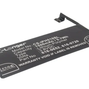CS-IPH510SL : Battery for Apple iPhone 5s, A1234, A1528 and others – Replaces Apple 616-0652, 616-0720, 616-0728 and others