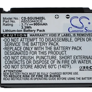 CS-SGU940SL : Battery for Samsung SGH-U940, Glyde U940 – Replaces Samsung AB603443EZBSTD, AB603443EZ