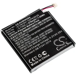 CS-AUW502SH : Battery for Asus ZenWatch 2, WI502QF – Replaces Asus 0B200-01760100, C11N1541 1ICP4/26/25