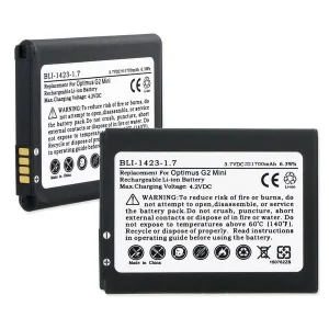 Cell Phone Battery – LG BL-59UH 3.8V 1700mAh LI-ION BATTERY / BLI-1423-1.7 / CEL-D620