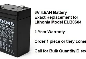 Lithonia Batteries ELB0604