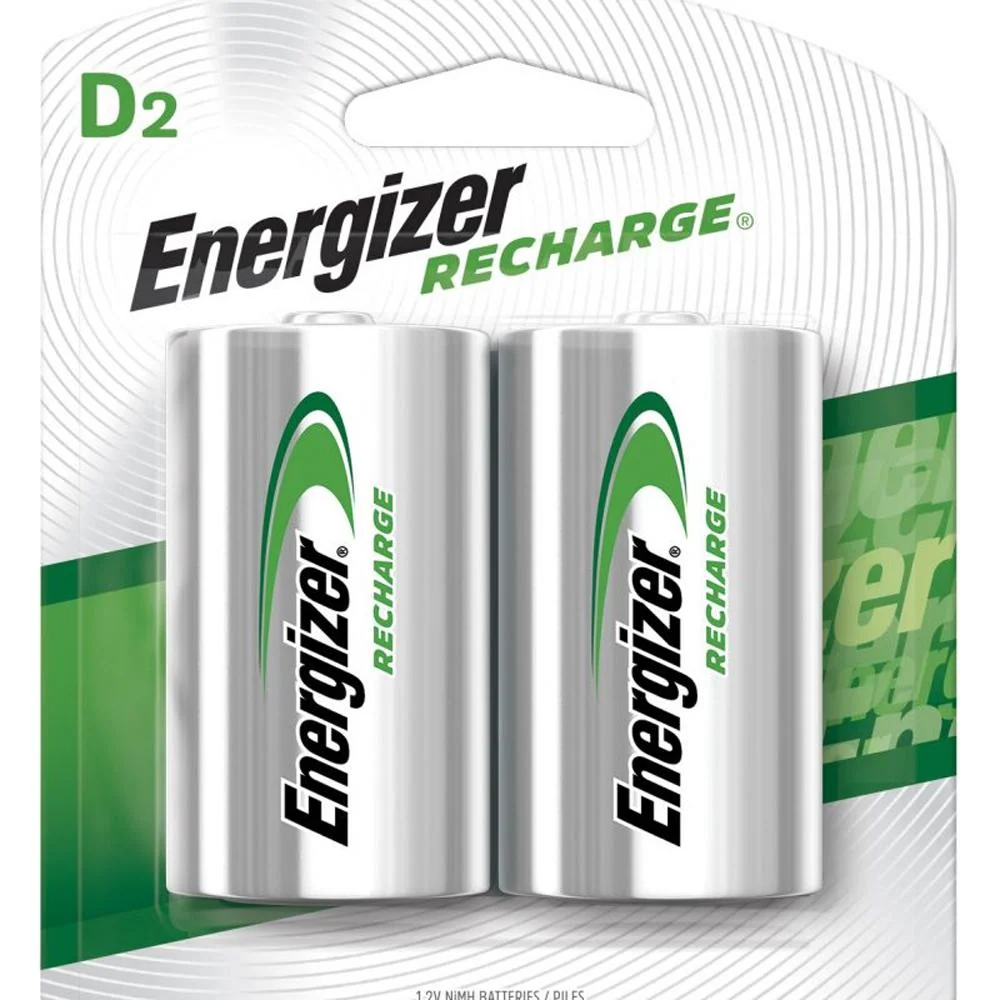 Energizer Recharge® D Rechargeable NiMh Batteries – 2pk