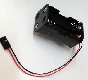 RC-4xAA : Battery holder for 4 x AA cells, with JR connector