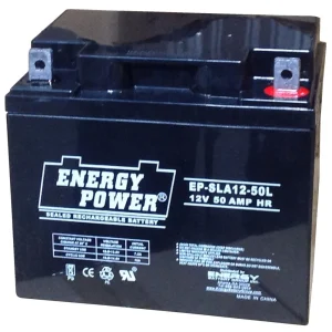 Energy Power 12V, 50AH SLA AGM Battery – L Terminals (M6)