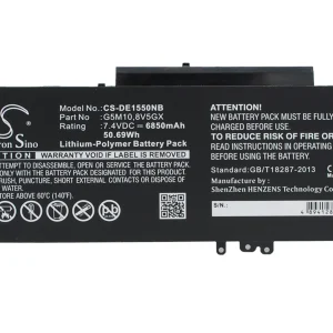 CS-DE1550NB : Battery for DELL Latitude E5550, Latitude 15 5000, Latitude E5550 15.6″ and others – Replaces DELL G5M10, 8V5GX, 6MT4T and others