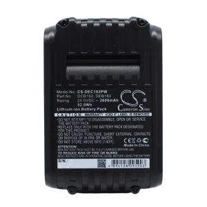 CS-DEC183PW : Battery for DeWalt DCD740, DCD740B, DCD780 and others – Replaces DeWalt DCB182, DCB183, DCB184 and others