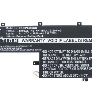 CS-HPX200NB : Battery for HP Split X2 13-G110DX, TPN-W110, Spectre 13-H200EF x2 PC and others – Replaces HP TR03XL, HSTNN-IB5G, G96TA016H and others