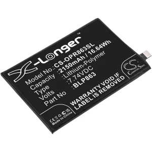 CS-OPR863SL : Battery for OPPO Reno6, CPH2235 – Replaces OPPO BLP863