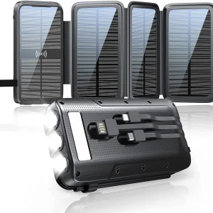 PB-20000-Qi-3C : Solar Power Bank, 20000mAh , with Qi wireless