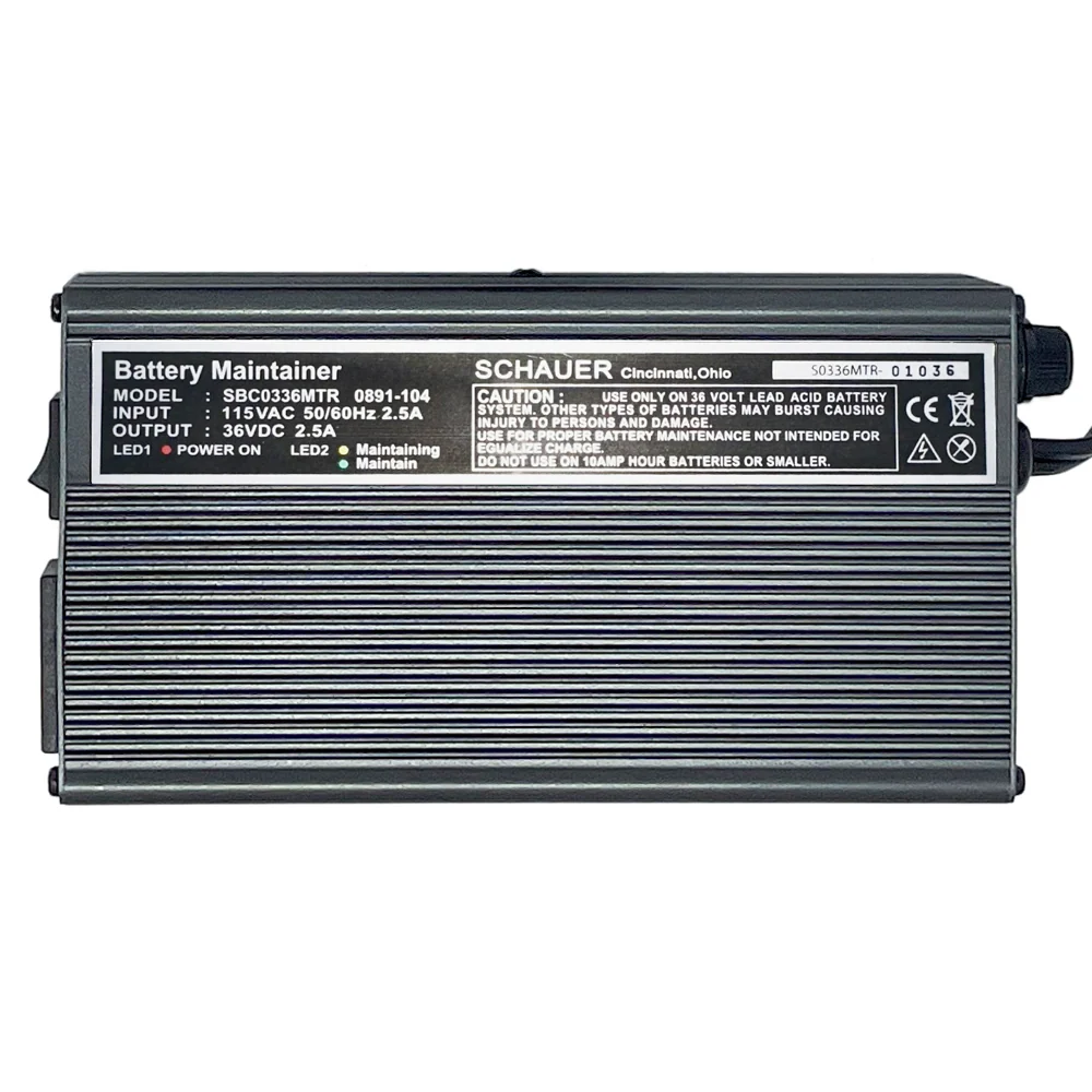 Schauer SBC0336MTR – 36V, 2.5A Electronic Battery Maintainer with Battery Clips