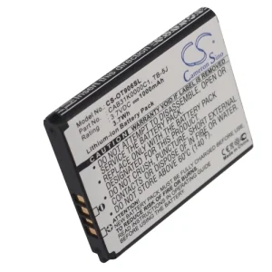 CS-OT906SL : Battery for Alcatel OT-906, One Touch 906 – Replaces Alcatel CAB31K0000C1, TB-5J, BY74