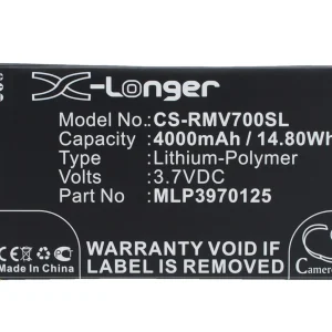 CS-RMV700SL : Battery for Verizon Elipsis QMV7A 7in, Ellipsis MV7A, Ellipsis QMV7A 8GB and others – Replaces Verizon MLP3970125