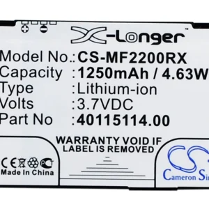 CS-MF2200RX : Battery for Novatel Wireless MiFi2200 – Replaces Novatel Wireless 40115114.00, 3-1826107-9, L01478001