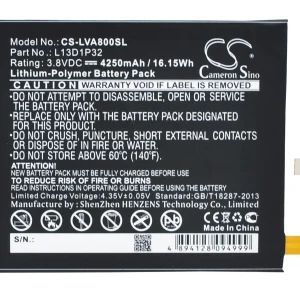 CS-LVA800SL : Battery for Lenovo IdeaPad A8, IdeaPad A8-50, IdeaPad A5500 and others – Replaces Lenovo L13D1P32