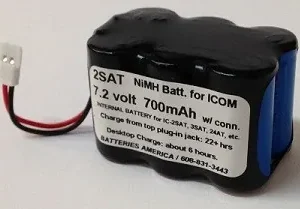 2SAT-NiMH : 7.2v internal battery for ICOM radios IC-2SAT, etc.