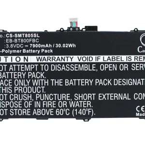 CS-SMT805SL : Battery for Samsung Galaxy Tab S 10.5, SM-T800 WiFI, SM-T805C 4G and others – Replaces Samsung EB-BT800FBC, EB-BT800FBU, EB-BT800FBE