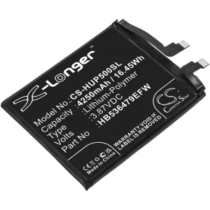CS-HUP500SL : Battery for Huawei P50 Pro, JAD-LX9, JAD-L09 and others – Replaces Huawei HB536479EFW