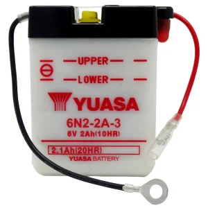 6N2-2A-3 Conv 6V MC Battery, Dry Charged, 2 AH, M2623A