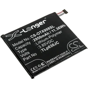 CS-OTX908SL : Battery for Alcatel TIM XL 2018, A3A XL 4G, OT-5099T and others – Replaces Alcatel TLp030JC, CAC3000034CC