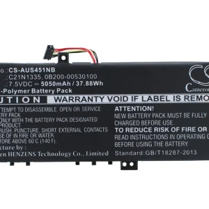 CS-AUS451NB : Battery for Asus VivoBook S451, VivoBook S451LA, VivoBook S451LB and others – Replaces Asus C21N1335, 0B200-00530100