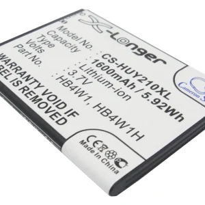 CS-HUY210XL : Battery for Huawei Ascend Y210, Ascend Y210C, Ascend Y210-0151 and others – Replaces Huawei HB4W1, HB4W1H