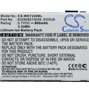 CS-WDT220BL : Battery for PSC PT40 – Replaces PSC 633808510046, 600538, 4006-0319