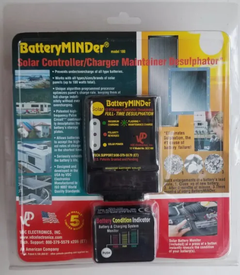 SCC180 Controller BatteryMINDer Model 12 Volt 180 Watt Solar Charger-Maintainer-Desulfator
