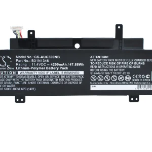 CS-AUC300NB : Battery for Asus Chromebook C300, Chromebook C300M, Chromebook C300MA and others – Replaces Asus B31N1346, 0B200-01010000