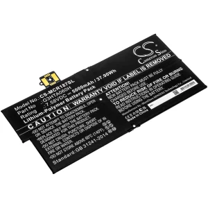 CS-MCR187SL : Battery for Microsoft Surface Pro X 1876 Keyboard – Replaces Microsoft G3HTA060H
