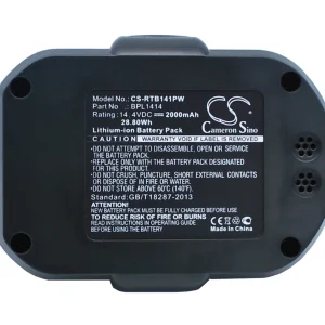 CS-RTB141PW : Battery for Ryobi CDD144V22, CDDI14022NF, LCD14022 and others – Replaces Ryobi BPL1414, 130171003