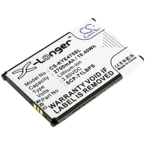 CS-KYE475SL : Battery for Kyocera DuraTR, E4750 – Replaces Kyocera SCP-71LBPS, 5AAXBT108GEA