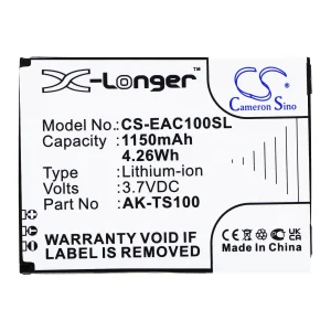 CS-EAC100SL : Battery for Emporia TELME TS100, TELME TS100S – Replaces Emporia AK-TS100