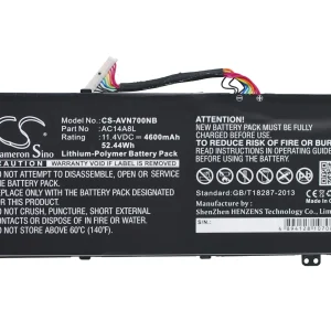 CS-AVN700NB : Battery for Acer Aspire VN7, Aspire VN7-571, Aspire VN7-571G and others – Replaces Acer AC14A8L, AC14A8L(3ICP7/61/80), KT.0030G.001 and others