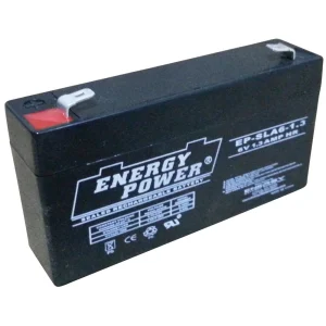 Energy Power 6V, 1.3AH SLA AGM Battery – T1 Push-on Terminals (.187″)