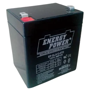 Energy Power 12V, 5AH SLA AGM Battery – T2 Push-on Terminals (.250″)
