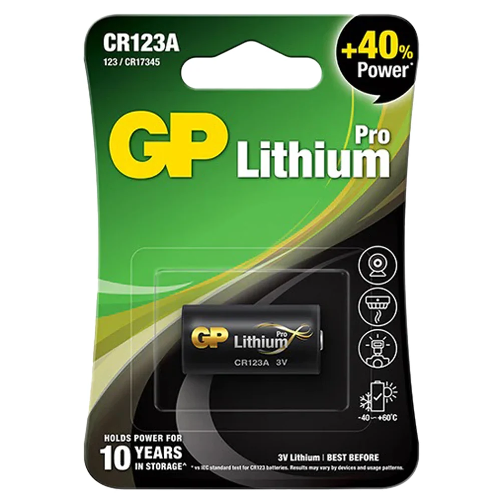 GP-CR123A – GP 123A Pro Lithium 3.0V Battery
