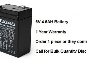 0120255 Hubbell Battery 6 Volt Replacement