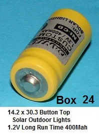 Nicad Batteries 2/3AA Solar Lighting 24 Pack
