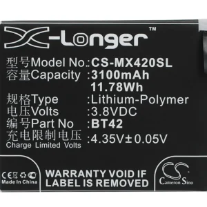 CS-MX420SL : Battery for MeiZu M1, Note – Replaces MeiZu BT42