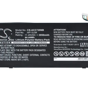 CS-ACC720NB : Battery for Acer Chromebook 11.6″, Chromebook C720, Chromebook C720P and others – Replaces Acer AP13J3K, KT.00304.001, AP13J3K(3ICP5/67/90) and others