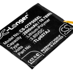 CS-OTP508XL : Battery for Alcatel Pulsemix, OT-5085C, A5 and others – Replaces Alcatel TLp027AJ, CAC2710009CJ