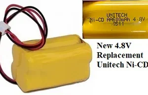 Lithonia Batteries Ni-CD AA600mAh 4.8 Volt Battery