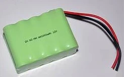 10KR1100AAU-C : 12.0 volt 1100mAh NiCd battery assembly, 2×5 shape