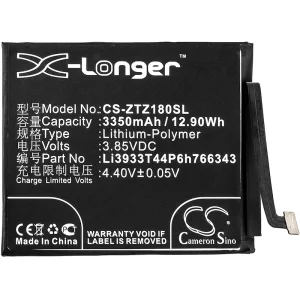 CS-ZTZ180SL : Battery for Nubia Z18 mini Dual SIM, Z18 mini Dual SIM TD-LTE, NX611J – Replaces Nubia Li3933T44P6h766343