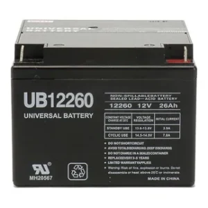 Universal Battery 12V 26AH