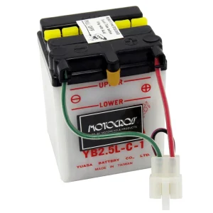 YB2.5L-C-1 High Perf Conv 12V MC Battery, Dry Charged 2.5 AH, M22LC1