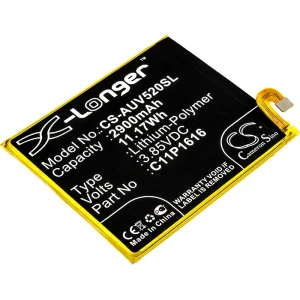 CS-AUV520SL : Battery for Asus ZenFone V, V520KL, A006 – Replaces Asus C11P1616, 0B200-02480000